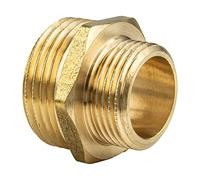 tecuro Raccord de réduction mamelon double filetage extérieur laiton poli Filetage extérieur 1 "x 1 1/4 (5/4)"