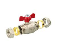 tecuro Robinet avec raccord Bague de serrage pour tube de cuivre Ø 22 mm