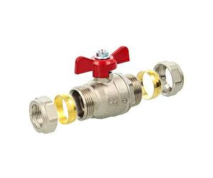 tecuro Robinet avec raccord Bague de serrage pour tube de cuivre Ø 22 mm