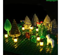 TEDDOO Lot de 14 lampes à gazon en brique pour Lego10315, 75325 LED (lumière chaude)
