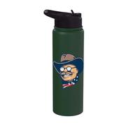 Teddy Roosevelt Rough Rider Rétro des parcs nationaux américains Stainless Steel Insulated Water Bottle