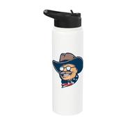 Teddy Roosevelt Rough Rider Rétro des parcs nationaux américains Stainless Steel Insulated Water Bottle