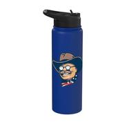 Teddy Roosevelt Rough Rider Rétro des parcs nationaux américains Stainless Steel Insulated Water Bottle