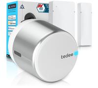 Tedee GO2 Alu + Capteur de Porte | Serrure Connectée Retrofit, Verrouillage Auto, Notifications | Alexa, Google Home, Apple HomeKit