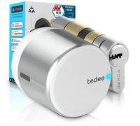 Tedee GO2 Alu + Cylindre EXXO Smart Sécurité Classe 6 | Serrure Connectée Bluetooth, Entrée sans IY | Alexa, Google, HomeKit