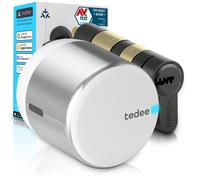 Tedee GO2 Alu + Cylindre EXXO Smart Sécurité Classe 6 | Serrure Connectée Bluetooth, Entrée sans IY | Alexa, Google, HomeKit