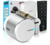 Tedee GO2 Alu Serrure Connectée avec Bridge WiFi, Keypad PRO et Cylindre EXXO Smart | Sécurité Classe 6, Empreinte Digitale | Compatible Matter, Alexa