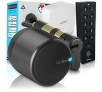 Tedee GO2 Alu Serrure Connectée avec Bridge WiFi, Keypad PRO et Cylindre EXXO Smart | Sécurité Classe 6, Empreinte Digitale | Compatible Matter, Alexa