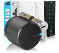 Tedee GO2 Alu Serrure Connectée avec Keypad PRO, Capteur de Porte et Cylindre EXXO Smart | Sécurité Classe 6, Empreinte Digitale | Compatible Matter