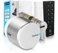 Tedee GO2 Alu Serrure Connectée avec Keypad PRO, Capteur de Porte et Cylindre EXXO Smart | Sécurité Classe 6, Empreinte Digitale | Compatible Matter