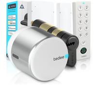 Tedee GO2 Alu Serrure Connectée avec Keypad PRO, Capteur de Porte et Cylindre EXXO Smart | Sécurité Classe 6, Empreinte Digitale | Compatible Matter