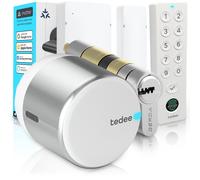 Tedee GO2 Alu Serrure Connectée avec Keypad PRO, Capteur de Porte et Cylindre EXXO Smart | Sécurité Classe 6, Empreinte Digitale | Compatible Matter