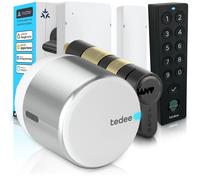 Tedee GO2 Alu Serrure Connectée avec Keypad PRO, Capteur de Porte et Cylindre EXXO Smart | Sécurité Classe 6, Empreinte Digitale | Compatible Matter