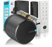 Tedee GO2 Alu Serrure Connectée avec Keypad PRO, Capteur de Porte et Cylindre EXXO Smart | Sécurité Classe 6, Empreinte Digitale | Compatible Matter