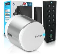 Tedee GO2 Alu Serrure Connectée avec Keypad PRO et Capteur de Porte | Empreinte Digitale, Verrouillage Automatique | Compatible Matter, Alexa