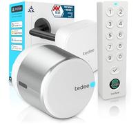 Tedee GO2 Alu Serrure Connectée WiFi avec Bridge et Keypad PRO | Empreinte Digitale, Entrée sans ompatible Matter, Alexa, Google Home