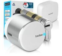 Tedee GO2 Alu Serrure Connectée WiFi avec Bridge et Cylindre EXXO Smart | Sécurité Classe 6, Entrée sans ompatible Matter, Alexa, Google Home