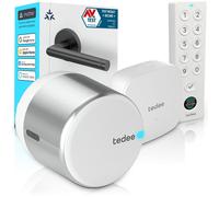 Tedee GO2 Alu Serrure Connectée WiFi avec Bridge et Keypad PRO | Empreinte Digitale, Entrée sans ompatible Matter, Alexa, Google Home