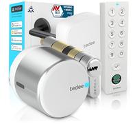 Tedee GO2 Alu Serrure Connectée avec Bridge WiFi, Keypad PRO et Cylindre EXXO Smart | Sécurité Classe 6, Empreinte Digitale | Compatible Matter, Alexa