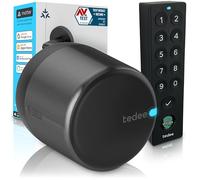 Tedee GO2 Alu Serrure Intelligente Connectée Retrofit | Keypad PRO Empreinte Digitale, Code PIN, Entrée sans Clé | Verrouillage Automatique | Compatible Matter, Alexa, Google Home, Apple, SmartThings