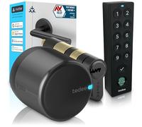 Tedee GO2 Alu Serrure Connectée avec Keypad PRO et Cylindre EXXO Smart | Sécurité Classe 6, Empreinte Digitale, Entrée sans ompatible Matter