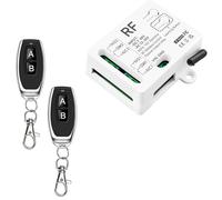 Tedeligo 433mhz Commutateur De Telécommande Sans Fil, 2 Canaux DC 7V 12V 24V 36V 48V AC12V 24V 36V 10A Relais Récepteur Avec 2 Emetteur pour éclairage motorisation de portail système de porte garage