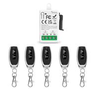 Tedeligo Commutateur De Télécommande Sans Fil 433Mhz Contrôle Radio DC 6V 12V 24V AC12V 24V 10A Relais Récepteur Et 5 Émetteur Pour L'éclairage Ventilateur Mini Moteur Courant Continu