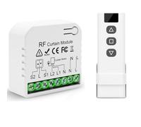 Tedeligo Interrupteur Module Volet Roulant Sans Fil, Commutateur de Commande à Distance Moteur AC sans Fil pour Volets Roulants Stores Stores Auvent AC 220V 230V Émetteur Radio RF Contrôle Portée 100M