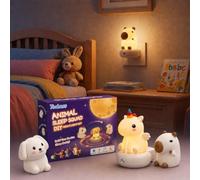 Tedmos Idée Cadeau Garçon Fille 1 2 3 4 5 6 Ans Enfant Bébé Veilleuse Prise | Lampe Électrique LED, Silicone Souple Licorne Capybara Chien, Eveil Naissance Anniversaire, Déco Chambre Salle de Bain Murale