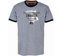 Tee-shirt de travail Zingueur BOSSEUR Gris chiné - Taille XXXL - 11536-006 Gris G