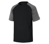 Tee-shirt - DELTA PLUS - GENOA - bicolore noir/gris - manches courtes - coton 100% 180 g/m² M