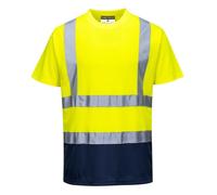 Tee-shirt haute Visibilité Portwest bicolore - Orange/Marine XL