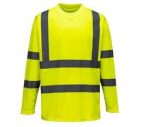 Portwest T-shirt manches longues S178 haute visibilité EN ISO 20471 Classe 3 Jaune L