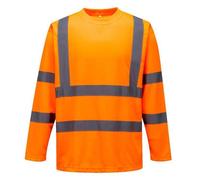 Portwest – T-shirt manches longues S178 – Haute visibilité orange, respirant – Taille M