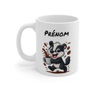 Teecustom Mug Hérisson Personnalisé - Tasse Café Mignonne et Énergique avec Prénom - Cadeau Original (Blaireau)