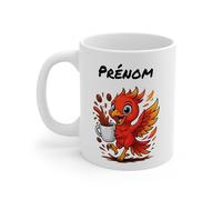 Teecustom Mug Hérisson Personnalisé - Tasse Café Mignonne et Énergique avec Prénom - Cadeau Original (Phénix)