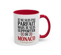 Teecustom Mug Monaco C’est Presque Pareil - Tasse Céramique Humour Football - Cadeau Supporter Foot - Micro-ondes & Lave-Vaisselle - 325 ml Noir Rouge (Rouge)