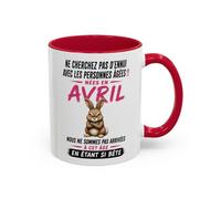 Teecustom Tasse Humour Personnes Nées en Avril - Mug Lapin Drôle Senior Retraité - Cadeau Anniversaire Homme Femme 325ml