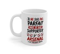 Teecustom Tasse Je Ne Suis Pas Parfait Mais Je Suis Supporter D’Arsenal - Mug Humour Football - Cadeau Passionné de Football 325ml
