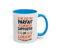 Teecustom Tasse Je Ne Suis Pas Parfait Mais Je Suis Supporter de Lorient - Mug Humour Football Supporter - Cadeau Football 325ml