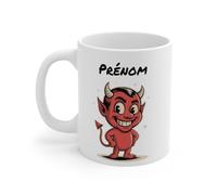 Teecustom Tasse Personnalisable Petit Diable Rouge - Mug Humour Vintage Cartoon - Cadeau Drôle Original 325ml