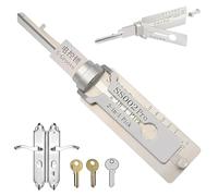 Teegxddy 1 Pièce SS002 2 en 1 Crochetage Serrure et décodeur pour Serrure de Porte à Double rainure, Outils Professionnels de serrurier