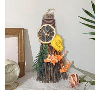 Teeloray Balai à la cannelle de 19,1 cm fait à la main - Parfum floral d'automne - Parfumé - Protection naturelle à base de plantes - Décoration de mariage - Mini balai de sorcière pour autel, samhain