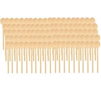 teemando® Lot de 100 cuillères de cuisson rondes en bois 20 cm