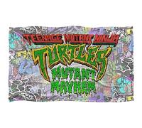 Teenage Mutant Ninja Turtles: Mutant Mayhem Movie Logo Grafitti Plaid Ultra Doux au Toucher Soyeux - 91 x 147 cm