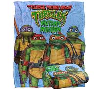 Teenage Mutant Ninja Turtles: Mutant Mayhem Turtle Teens Plaid Ultra Doux au Toucher Soyeux - 152 x 127 cm