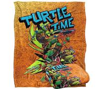 Teenage Mutant Ninja Turtles: Mutant Mayhem Turtle Time Grafitti Plaid Ultra Doux au Toucher Soyeux - 152 x 127 cm