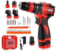 TEENO 18 V Brushless Multifonctionnel Kit de perceuse-visseuse sans fil, Système Multi-Têtes, 20+3 Couple, 45 Nm, 2 Vitesses, Adaptateur Offset
