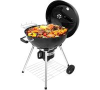 TEENO 21 inch Barbecue Charbon de Bois avec Couvercle,XXL Barbecue Rond Charbon, Tiroir à Cendres, Évent Réglable,Barbecue Boule,83 x 71 x 105.5 cm