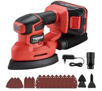 TEENO 3 en 1 Ponceuse Multifonctionnelle sans fil, 20V, 2A, 13000 rpm